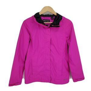 Marmot Womens Precip Rain Jacket Size Small Fuschia Pink